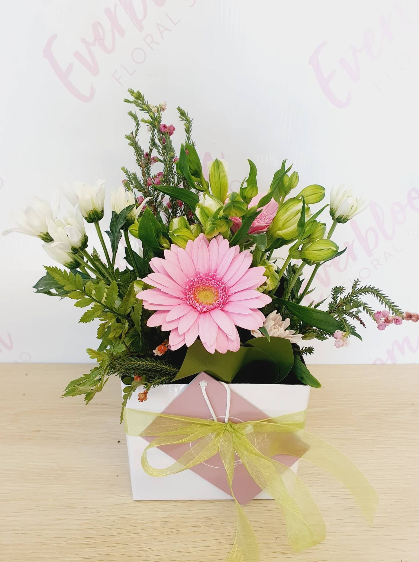 Mini Boxed Posy - Everbloom Floral Studio. Mount Maunganui and Papamoa Local Florist