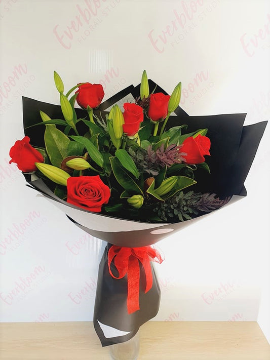 Lily & Rose Bouquet - Everbloom Floral Studio