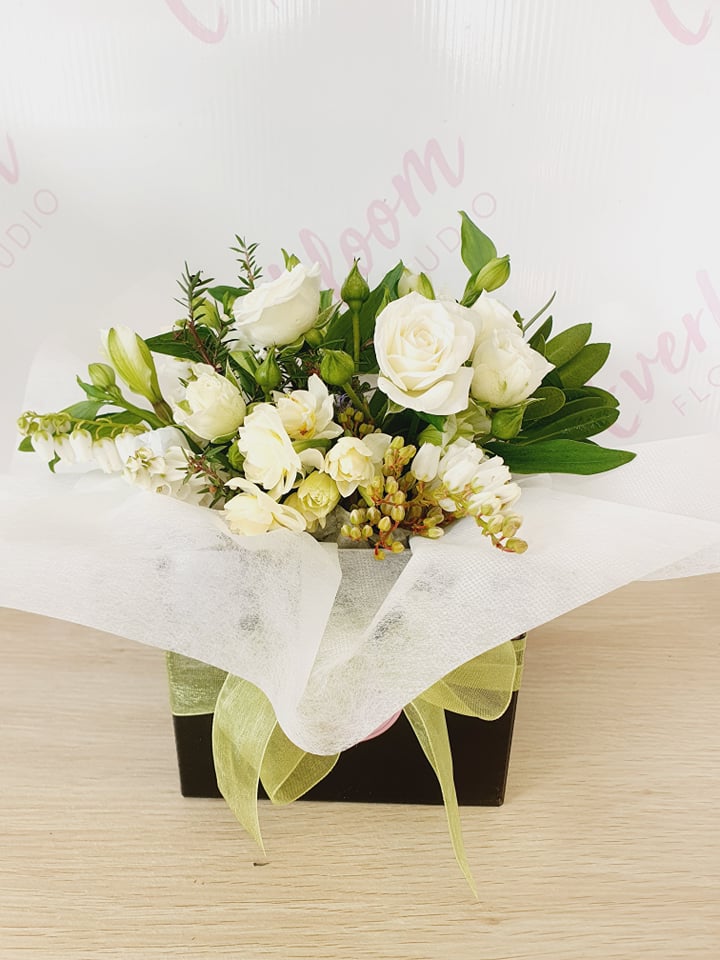 Mini Boxed Posy - Everbloom Floral Studio. Mount Maunganui and Papamoa Local Florist