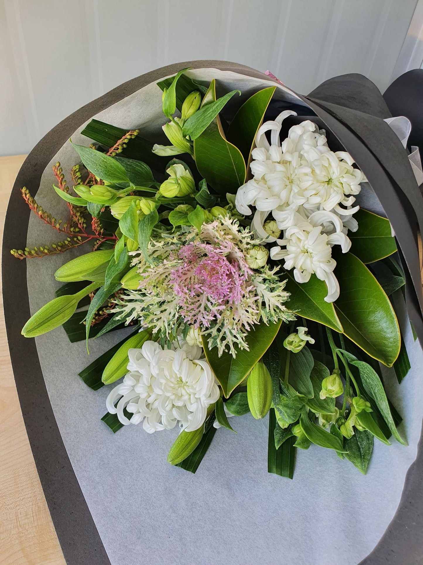 Sympathy Bouquets - classic in white and Green. Everbloom Floral Studio