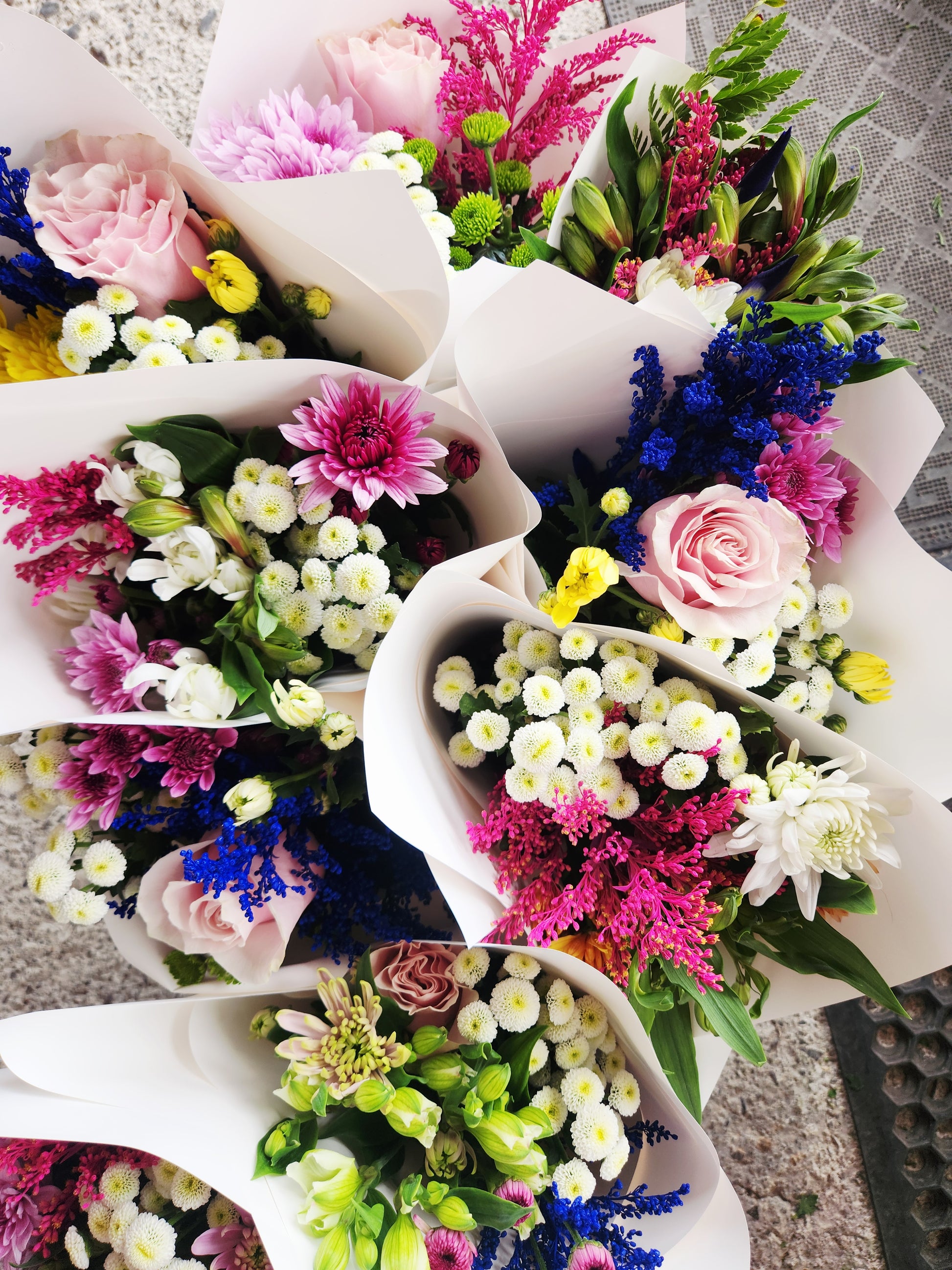 Colourful bouquet of flowers Small size to send to cheer someone up. Offering same day flower delivery across Tauranga and Papamoa. Everbloom Floral Studio