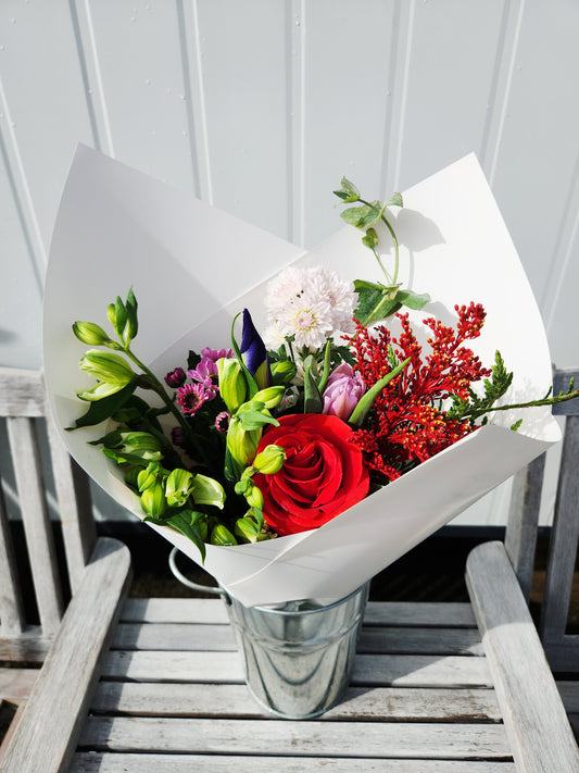 Colourful bouquet of flowers Small size to send to cheer someone up. Offering same day flower delivery across Tauranga and Papamoa. Everbloom Floral Studio