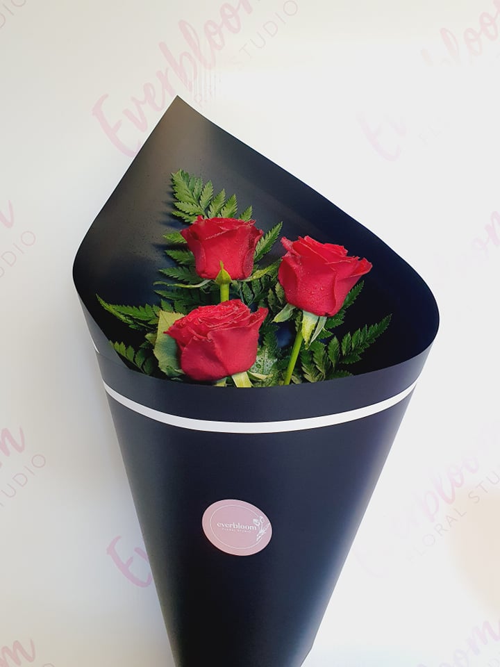 Trio of Roses - Everbloom Floral Studio