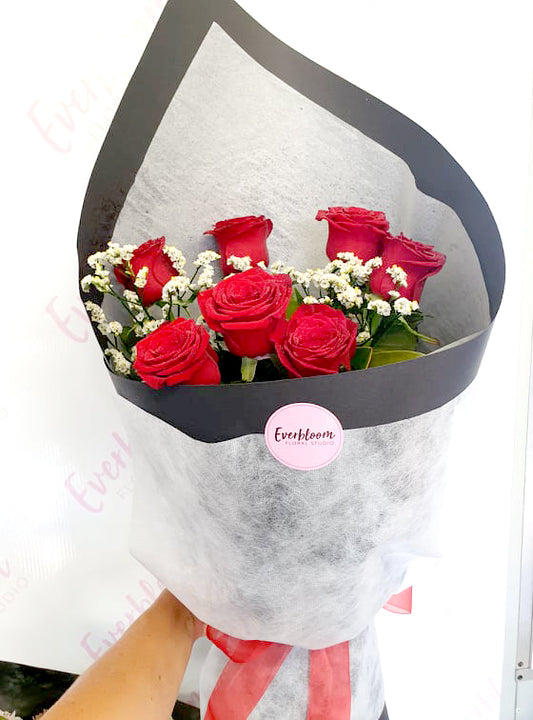 Half Dozen Roses - Everbloom Floral Studio. Papamoa and Mount Maunganui florist