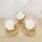 White preserved rose in glass dome from Everbloom Floral Studio